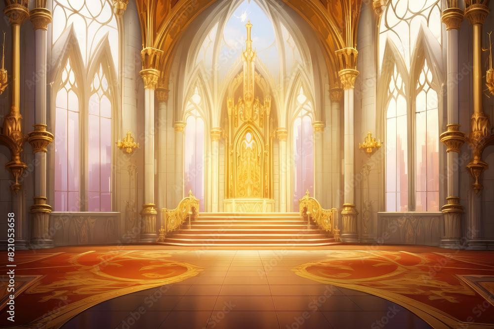 Sunlit Sanctuary: A Majestic Cathedral Interior