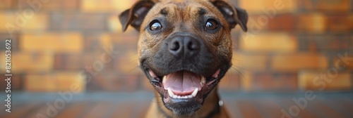 Happy Dog at the Veterinarian's Office Generative AI photo