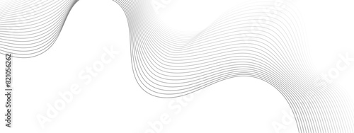 Abstract grey, white smooth element swoosh speed wave modern stream transparent background. Technology abstract lines on white background. Undulate Grey Wave Swirl, frequency sound wave, 