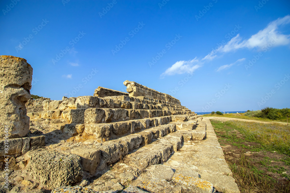 Ruins of the ancient Roman Salamis city in the Famagusta Magosa Cyprus Ruins of the ancient Roman Salamis city in the Famagusta Magosa Cyprus