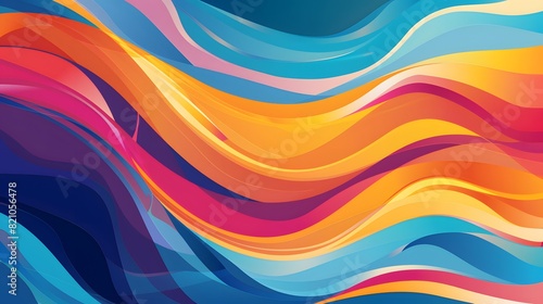abstract multi-colored wave pattern that is shiny and flowing in a modern style	