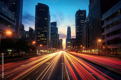 Dynamic City Life: Long Exposure Traffic at Twilight