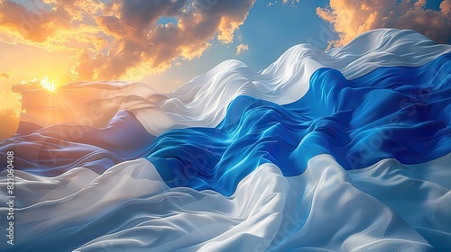 flag of finland blowing in the wind full page finnish flying flag .stock image photo