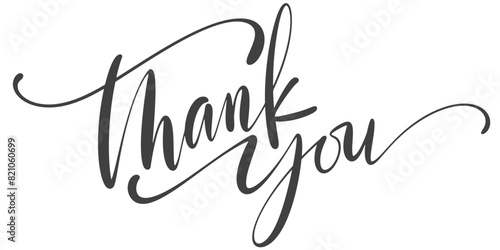 Thank you hand writen calligraphy