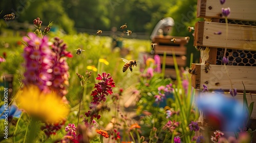 The Beehive Haven: Buzzing Colonies Nestled in the Grass