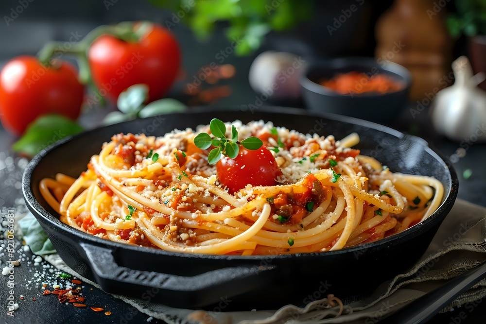 Cozy Dinner Setting with Spaghetti Bolognese Cozy Dinner Setting with Spaghetti Bolognese