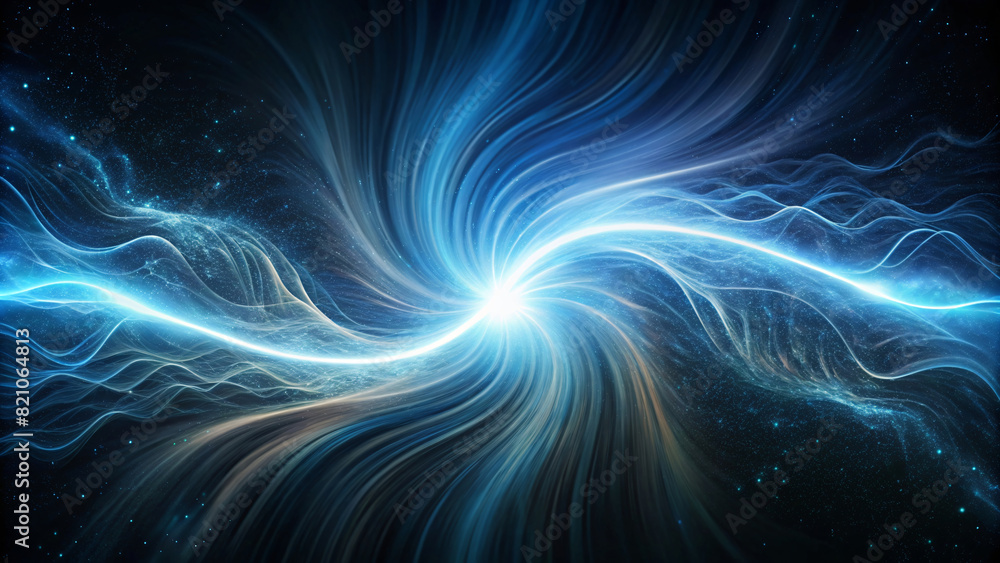 Swirling blue energy in an abstract, wave-like pattern Swirling blue energy in an abstract, wave-like pattern