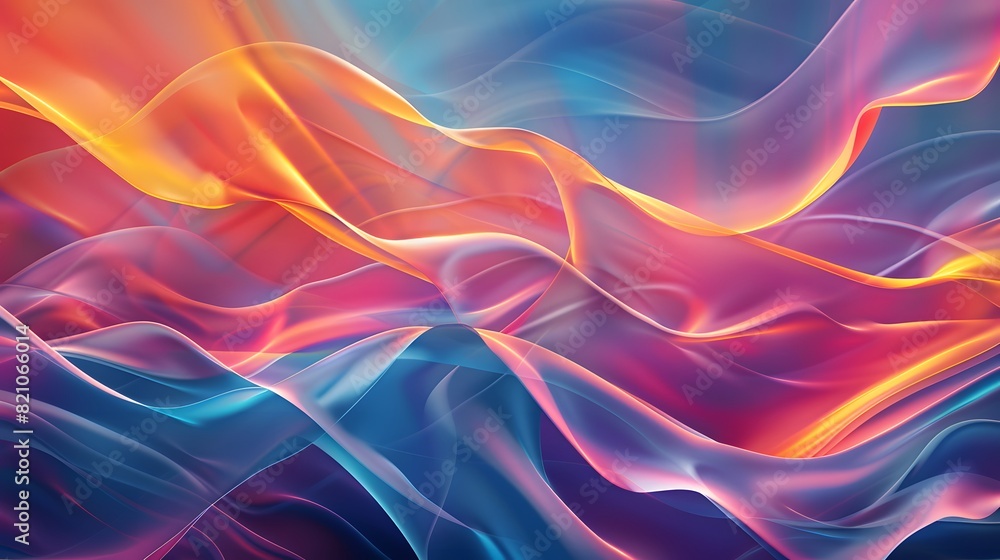 custom made wallpaper toronto digitalabstract multi-colored wave pattern that is shiny and flowing in a modern style