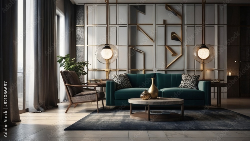 Interior living modern classic style Interior living modern classic style