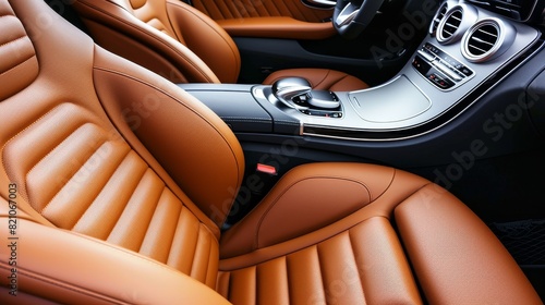 Leather car interior © AlfaSmart