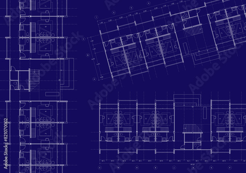 Floor plan designed building on the drawing.