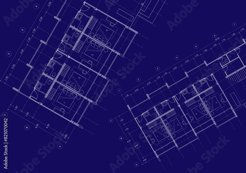 Floor plan designed building on the drawing.