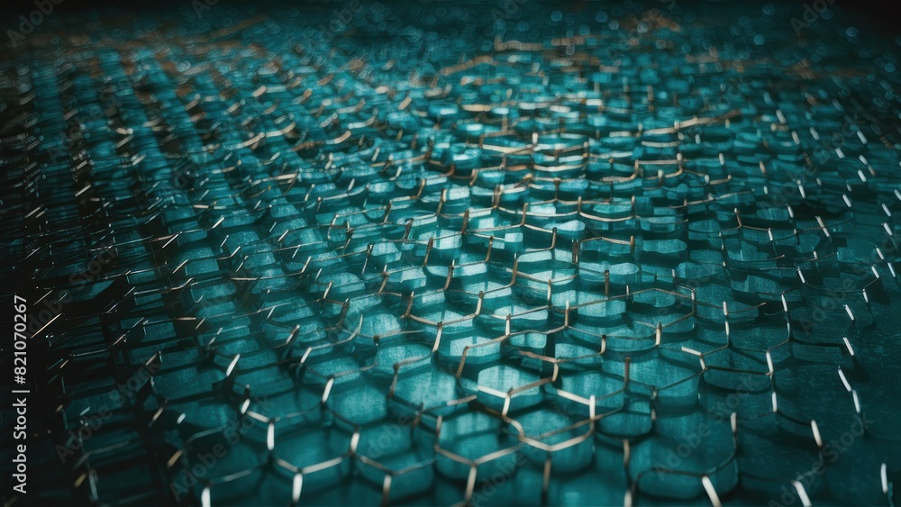 Fototapeta premium Illustration of a sheet of graphene as a background.