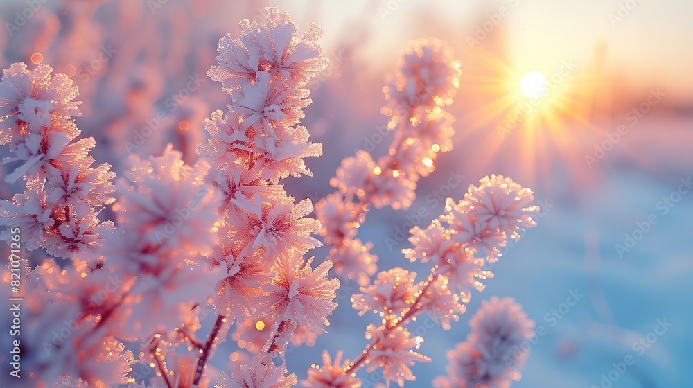 winter season outdoors landscape frozen plants in nature covered with ice and snow under the morning sun seasonal background for christmas wishes and greeting card.illustration stock image winter season outdoors landscape frozen plants in nature covered with ice and snow under the morning sun seasonal background for christmas wishes and greeting card.illustration stock image