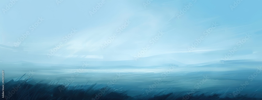 Obraz premium Serene Blue Abstract Landscape Background