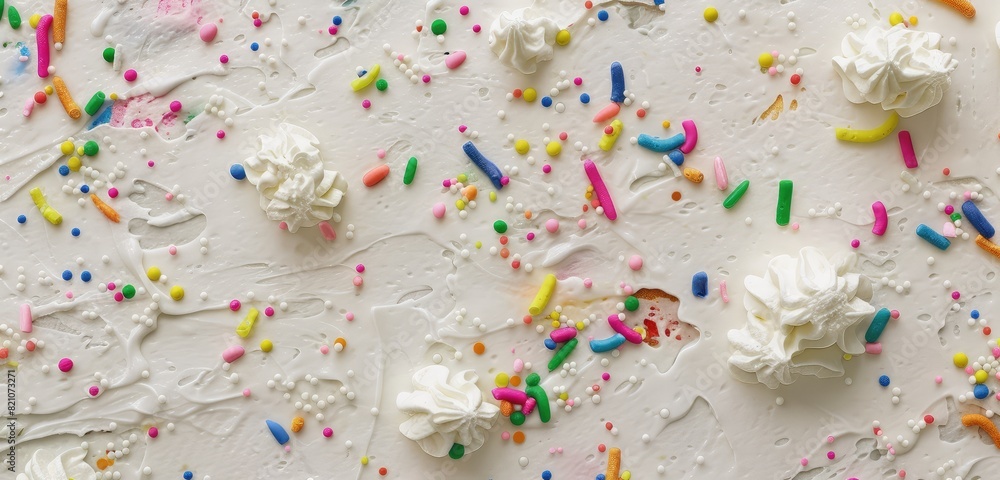 Festive Cake Top with Sprinkles and Whipped Cream Festive Cake Top with Sprinkles and Whipped Cream