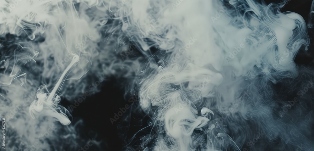 Abstract Smoke Swirls on Black Backdrop Abstract Smoke Swirls on Black Backdrop