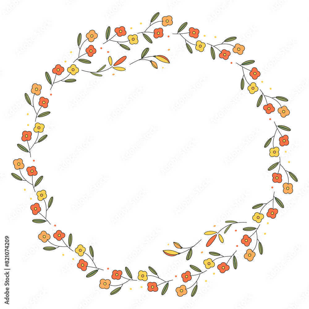 set of ornamental foliage flower frame on background banner set of ornamental foliage flower frame on background banner
