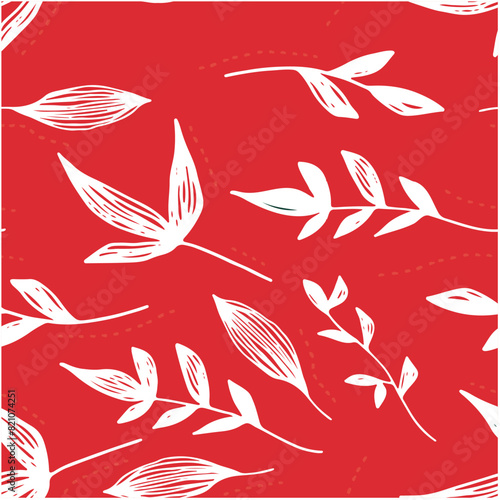 seamless pattern floral pattern textile vector tropical bicolor faces flower leaves miniprint animal grometric love