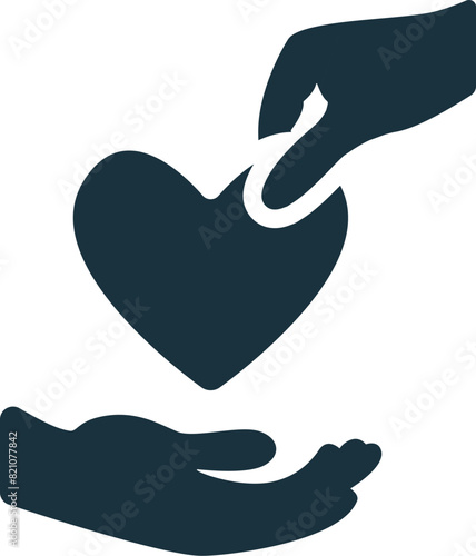 Philanthropy icon. Monochrome simple Social Responsibility icon for templates, web design and infographics