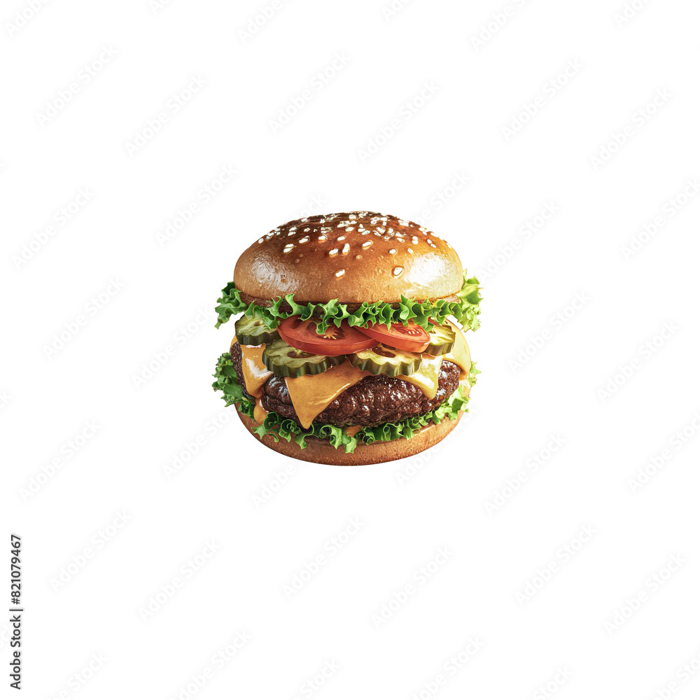 Hamburger on transparent background Hamburger on transparent background