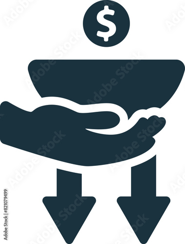 Poverty Alleviation icon. Monochrome simple Social Responsibility icon for templates, web design and infographics