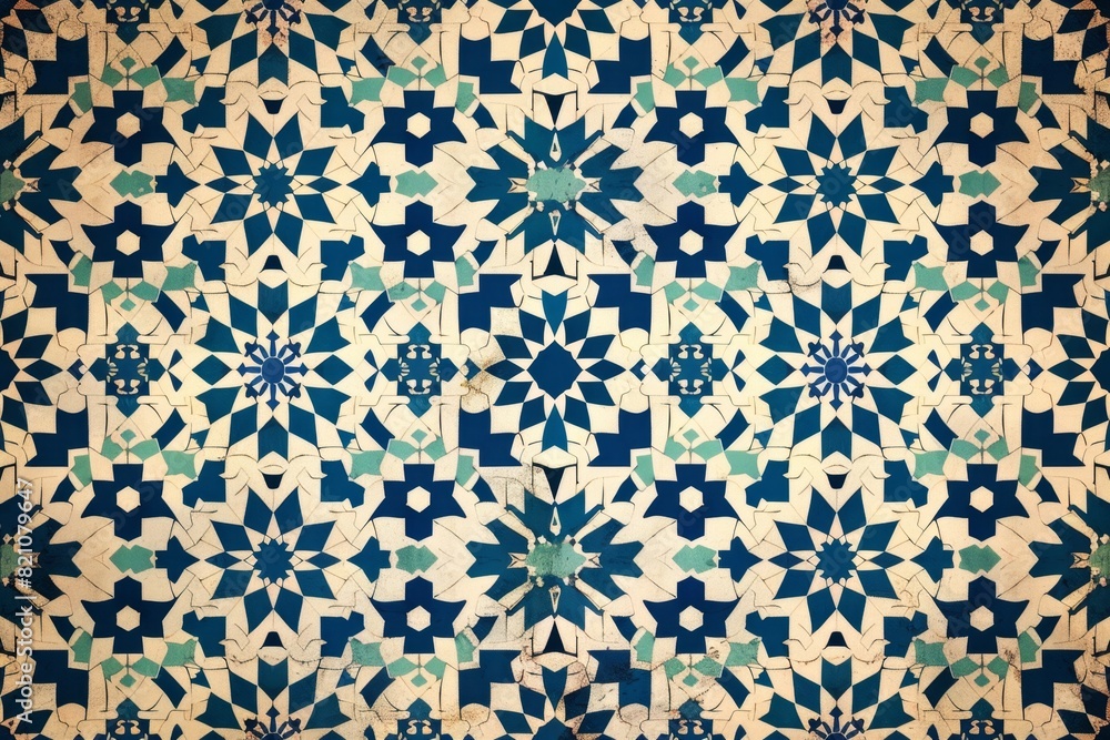 Islamic Pattern Paving Seamless islamic pattern traditional arabic on ceramic tile on wall ...