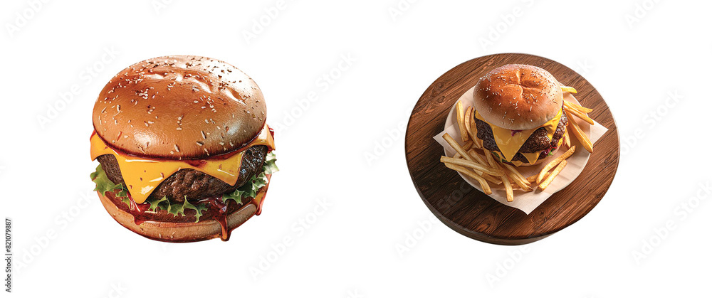 Hamburger on transparent background Hamburger on transparent background