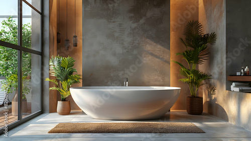 Luxurious Modern Bathroom showcasing High End Design and Comfort for Homes on Sale in stock concept