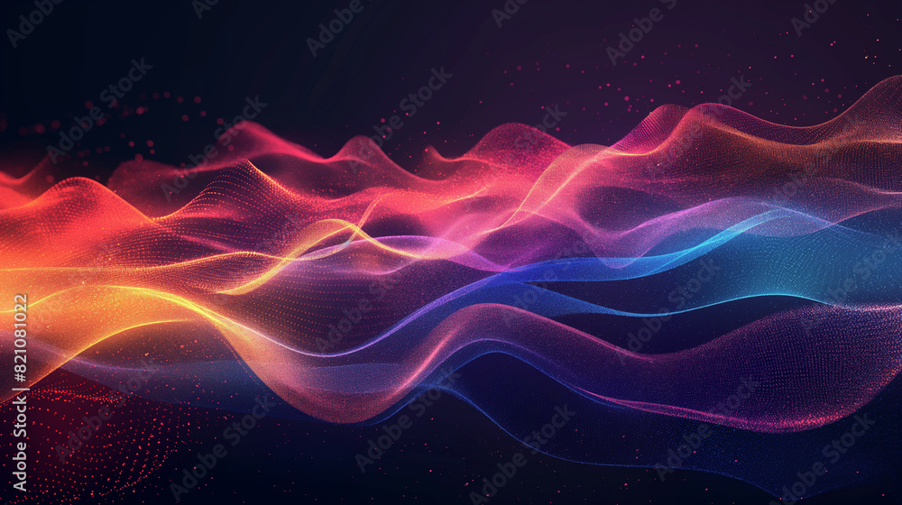 Obraz premium Abstract science background with colorful lines growing.