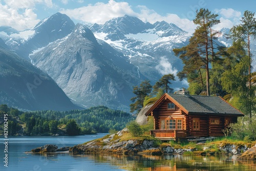 Log Cabin in the Foothills of Norway