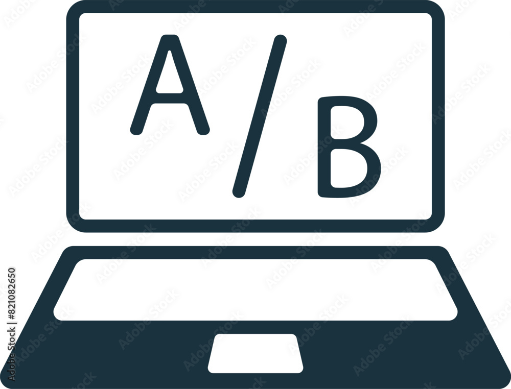 A/B Testing icon. Monochrome simple User Behavior icon for templates, web design and infographics A/B Testing icon. Monochrome simple User Behavior icon for templates, web design and infographics