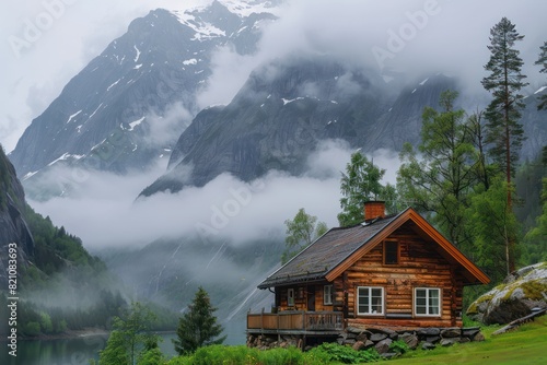 Log Cabin in the Foothills of Norway