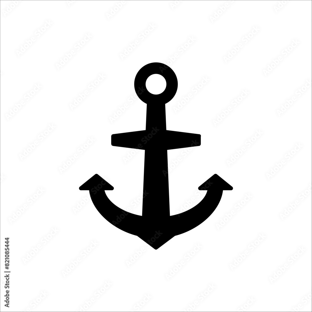 Anchor vector icon, simple illustration graphic doodle black design Anchor vector icon, simple illustration graphic doodle black design