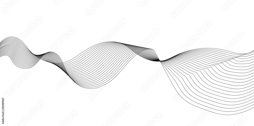 Curved Stream Pattern Abstract grey, white wavy smooth element swoosh speed wave modern ...