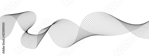 Abstract background with wave and curve line. Curve wave seamless pattern. Vector illustration.