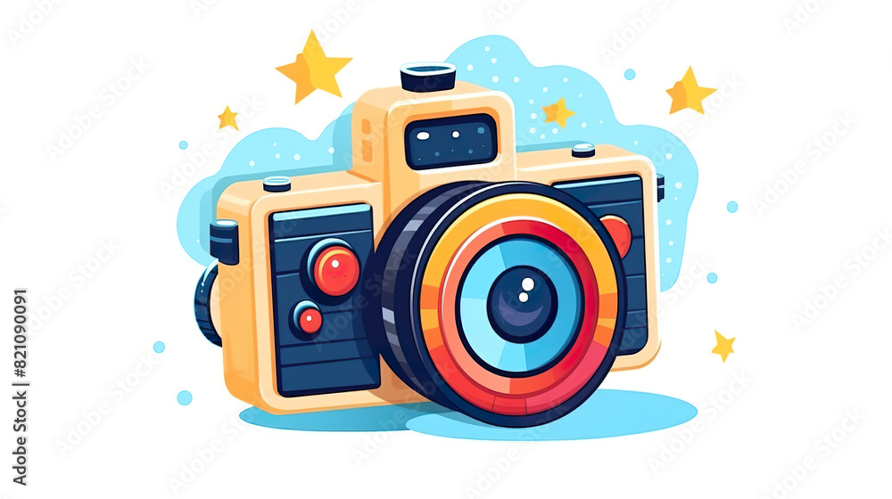 Obraz premium camera separated against a background of pure white