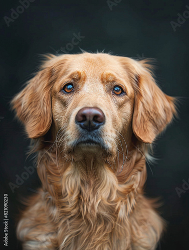 Stunning portrait photography of a dog, canine, pet, close-up, style