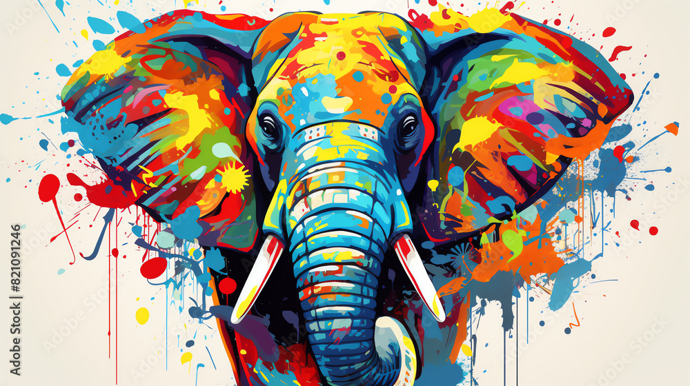 An abstract painting of an elephant An abstract painting of an elephant