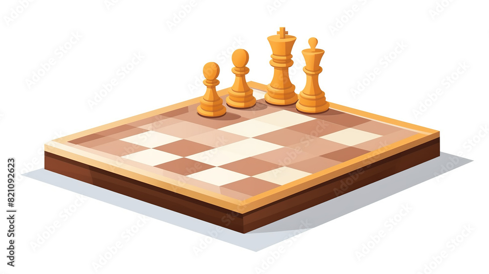Chessboard isolated on pure white background Chessboard isolated on pure white background