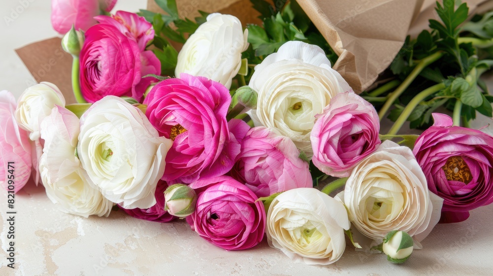 a bouquet of pink roses and small white flowers against a soft pastel background, emphasizing the interplay of colors and textures. a bouquet of pink roses and small white flowers against a soft pastel background, emphasizing the interplay of colors and textures.