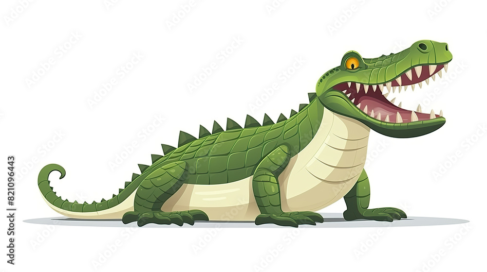 Isolated crocodile on a stark white background Isolated crocodile on a stark white background
