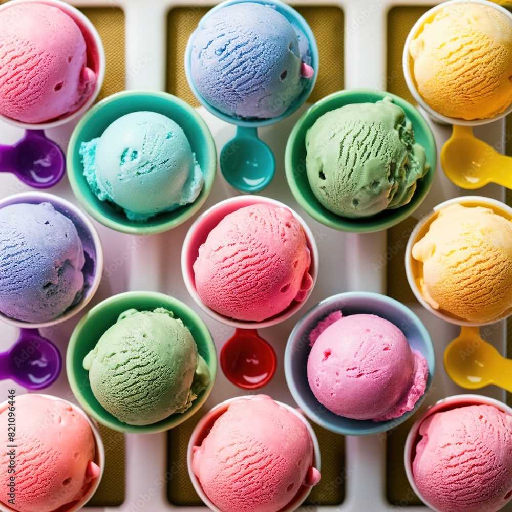 set of ice cream set of ice cream