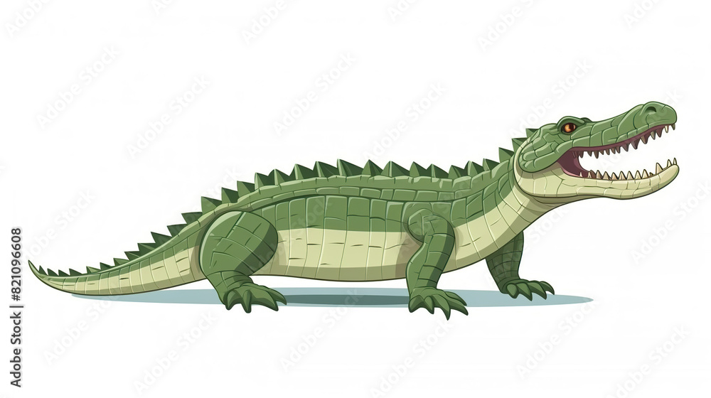 Isolated crocodile on a stark white background Isolated crocodile on a stark white background