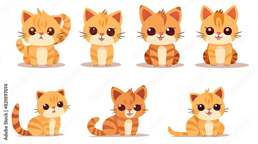 Adorable kitten isolated on a white background Adorable kitten isolated on a white background
