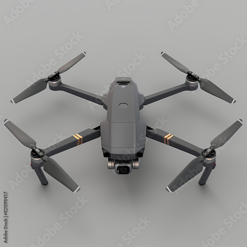 A 3d model flying drones in a gray background. © Ailee Tian