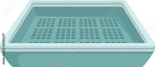 Digital illustration of a contemporary kitchen sink with a minimalist design