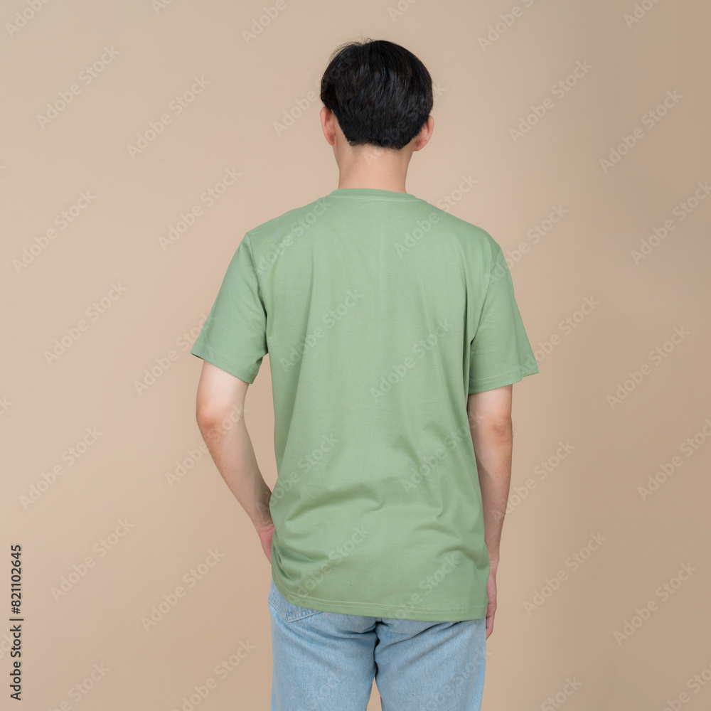 Young man posing in casual black t-shirt Young man posing in casual black t-shirt