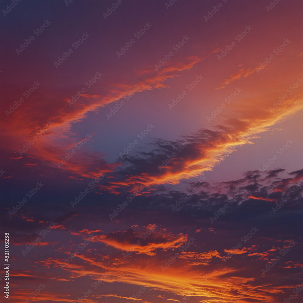 Obraz premium red sunset sky