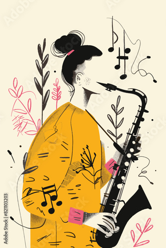 Jazz musician live music background